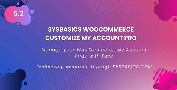 WooCommerce Customize My account Pro